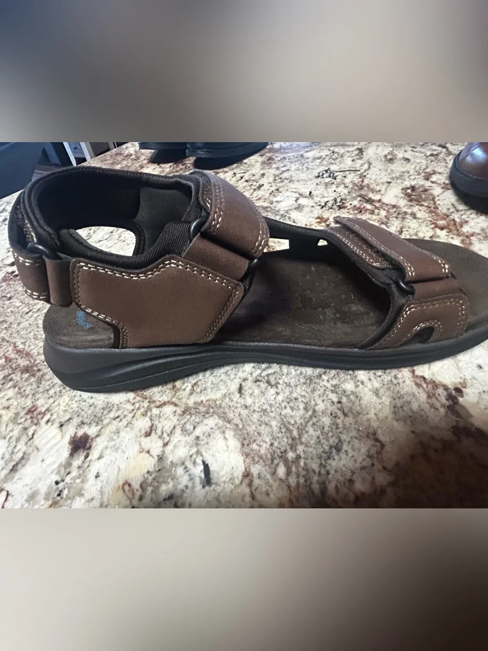 NEW Dockers Men's 11 Brown Adjustable Dual-Strap Supreme Comfort Sandals